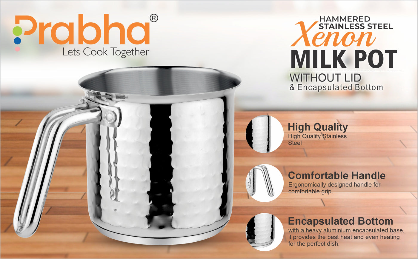 Xenon IB Hammered Milkpot With Lid