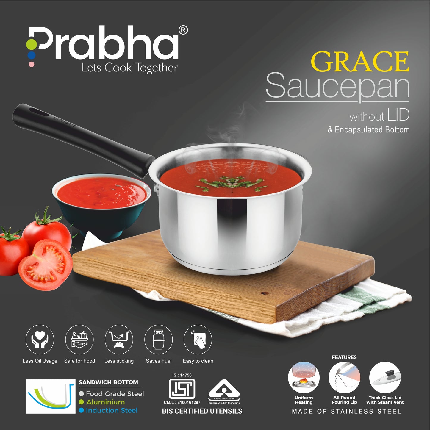 Grace IB Saucepan Without Lid