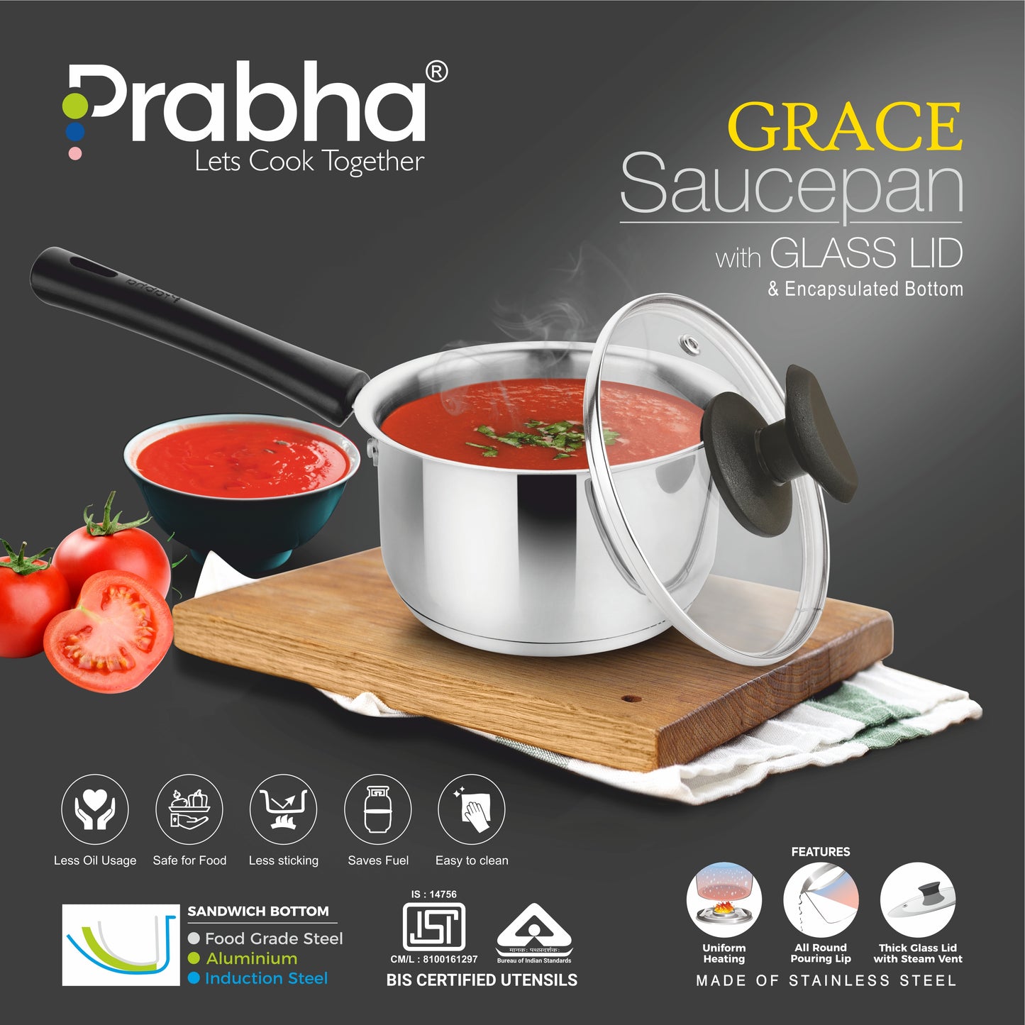 Grace IB Saucepan With Lid