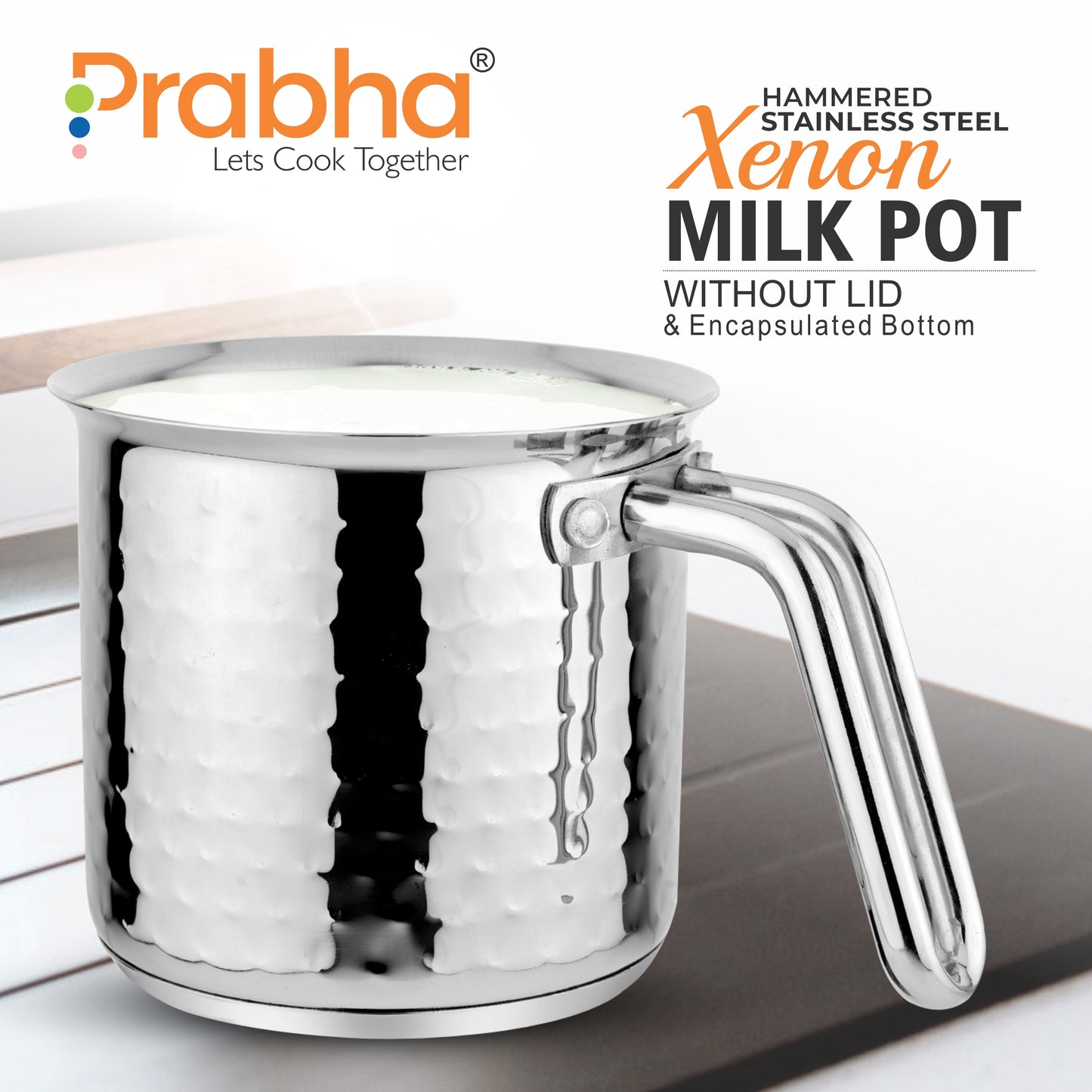 Xenon IB Hammered Milkpot Without Lid