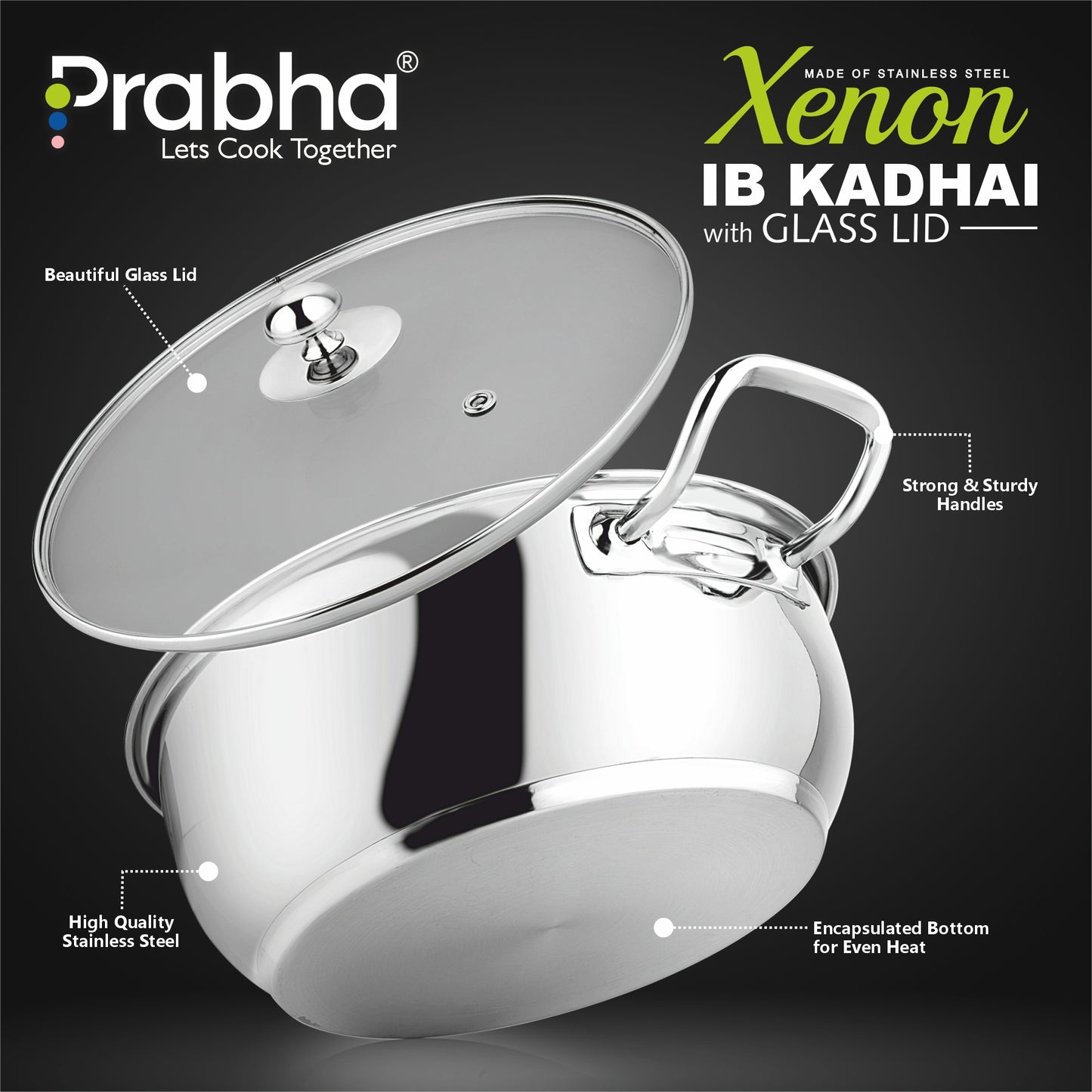 Xenon IB Kadhai with Lid
