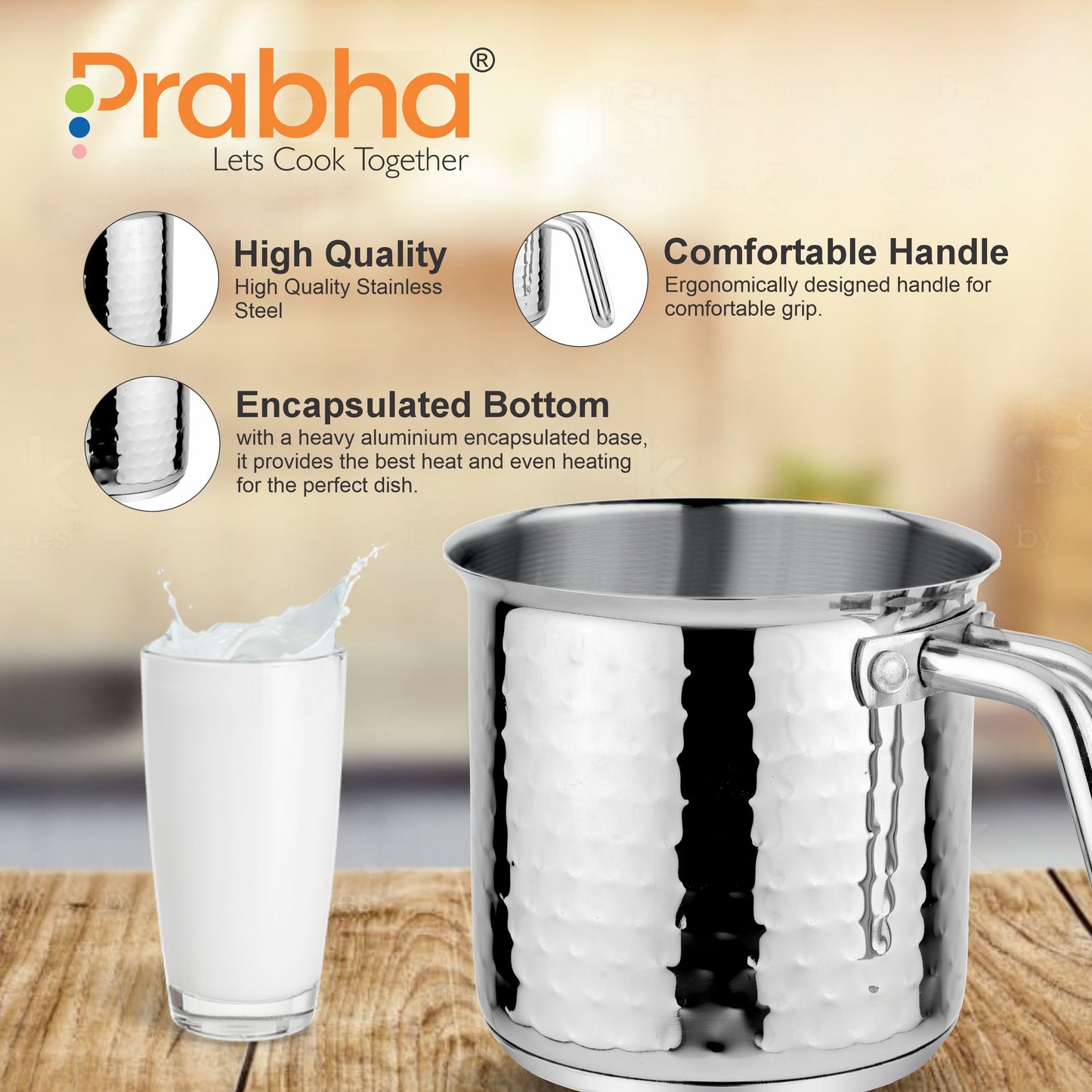 Xenon IB Hammered Milkpot Without Lid