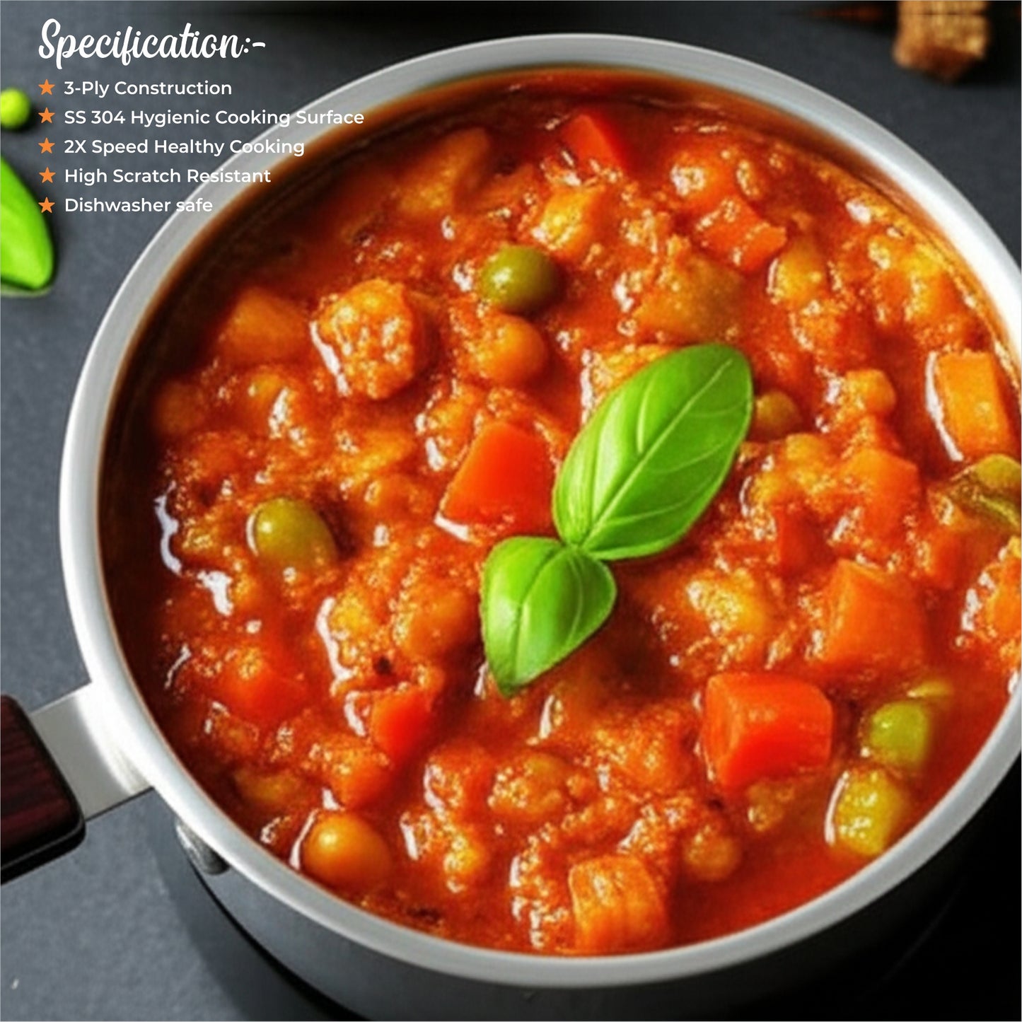 Prochef Belly Saucepan With Lid