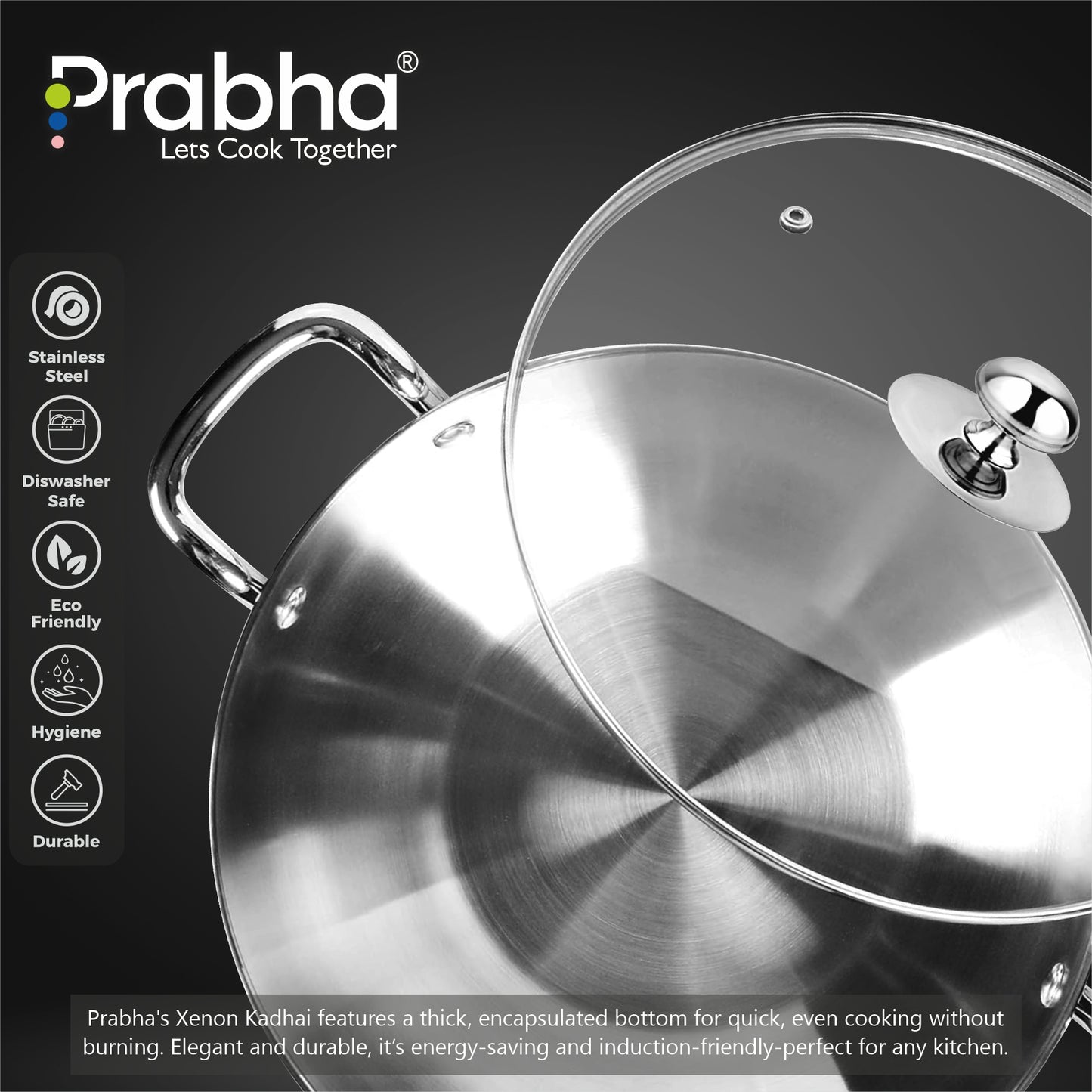 Xenon IB Kadhai with Lid