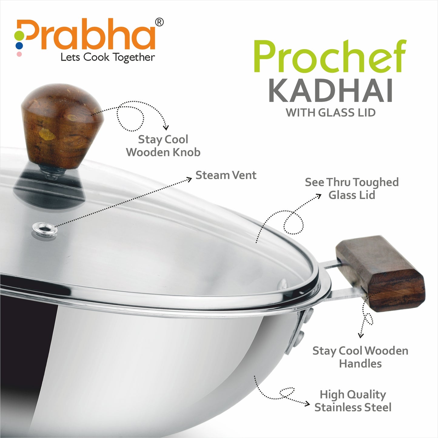Prochef Kadhai With Lid