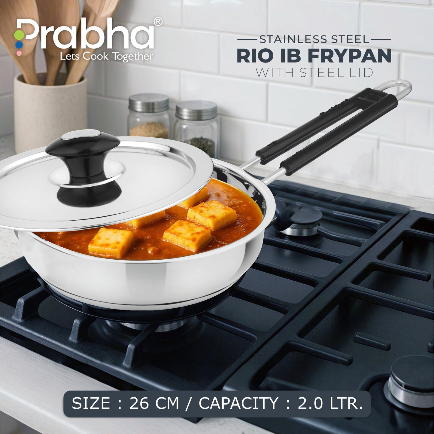Rio IB Frypan With Lid Induction Friendly
