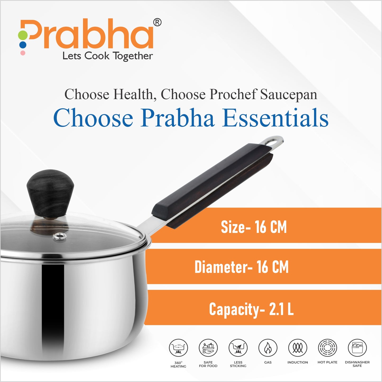 Prochef Belly Saucepan With Lid