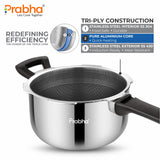 Triply Hexa Cube Stick Resistant Pressure Cooker with Honeycomb Surface
