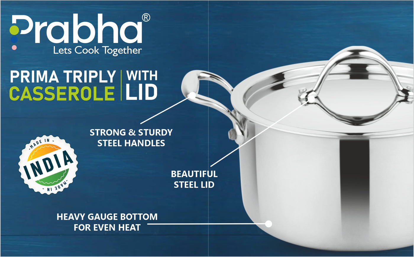 Prima Triply Casserole With Lid
