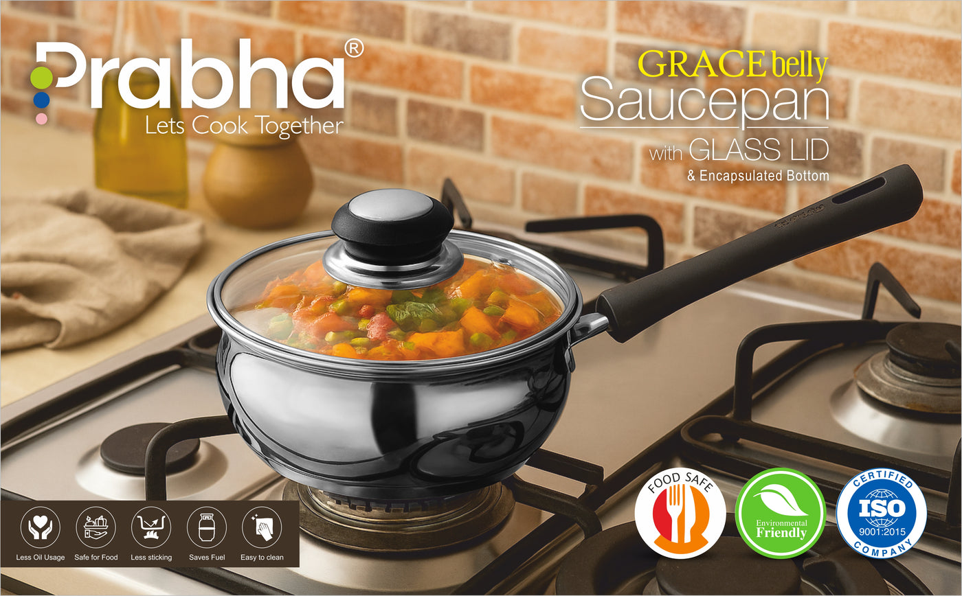 Grace IB Belly Sauce Pan with Lid