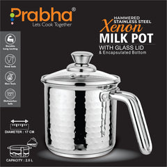 Xenon IB Hammered Milkpot With Lid