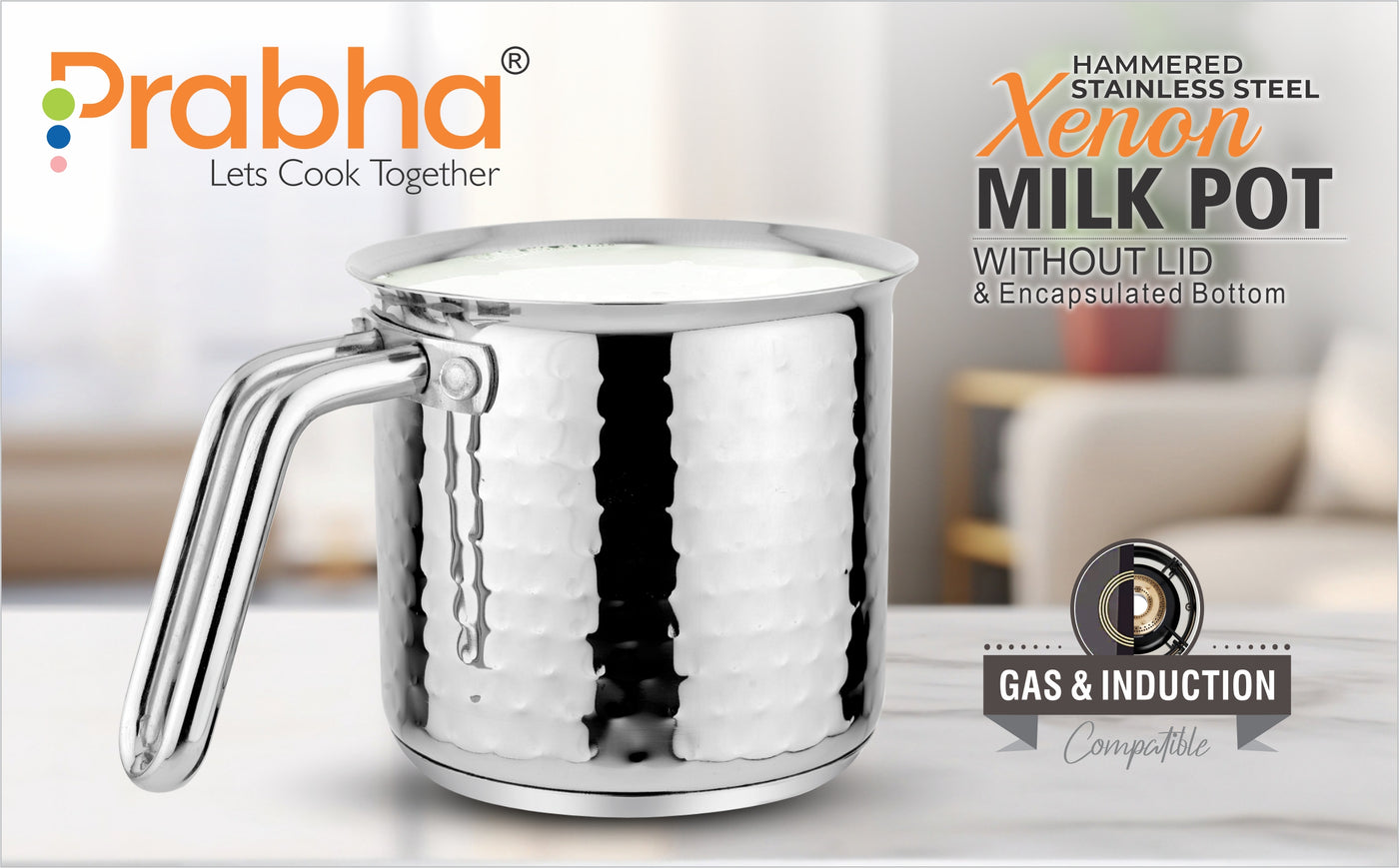 Xenon IB Hammered Milkpot With Lid
