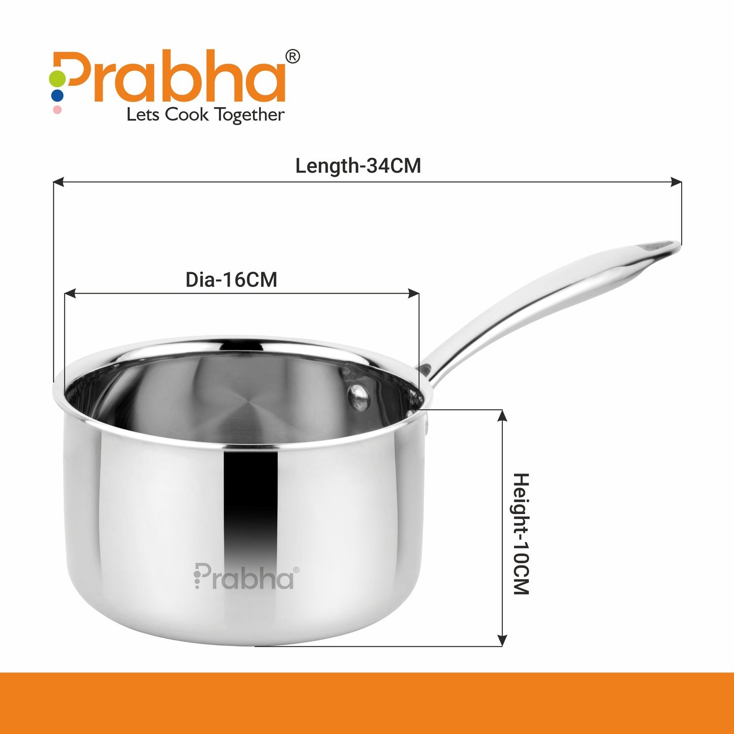 Prima Triply Saucepan Without Lid