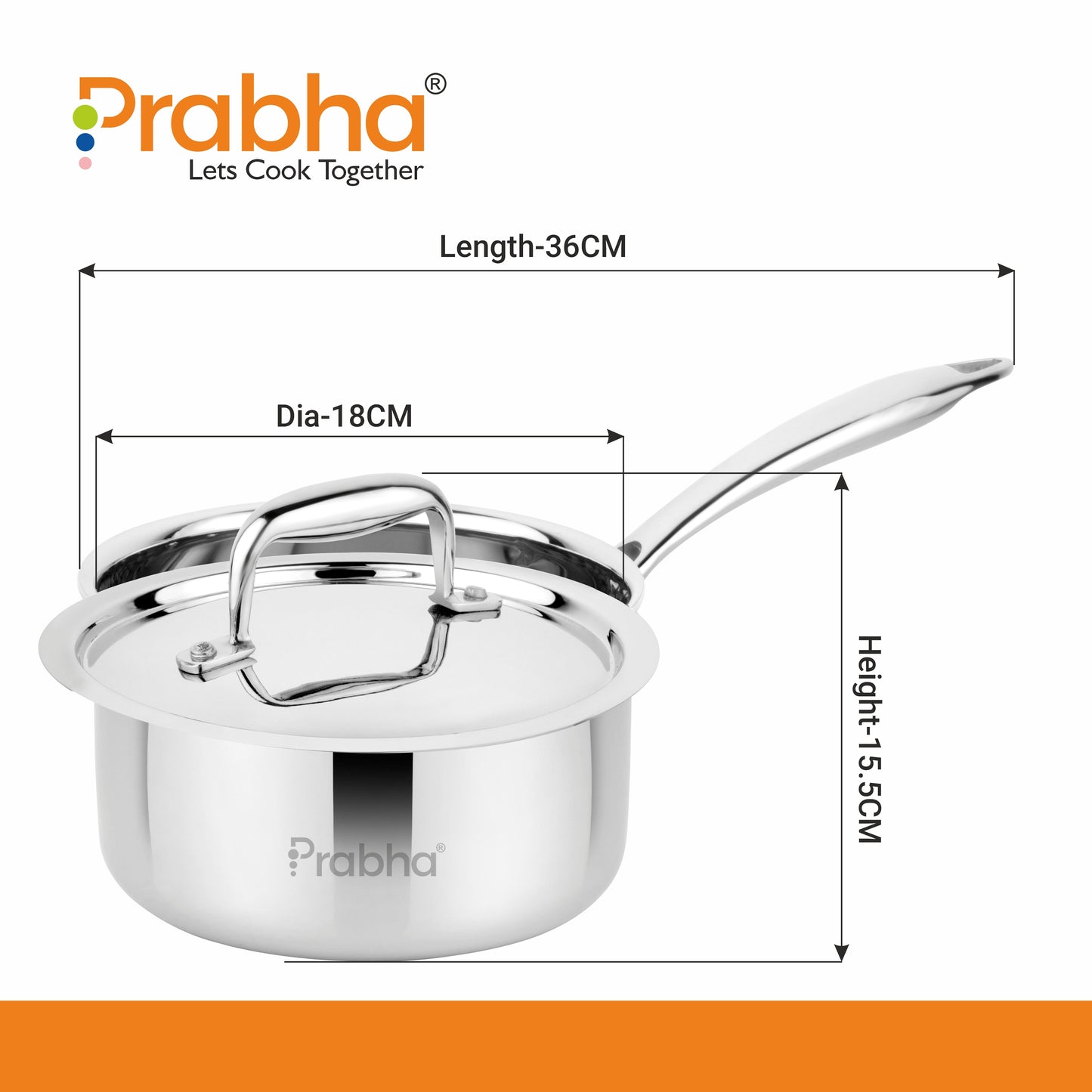 Prima Triply Saucepan With Lid