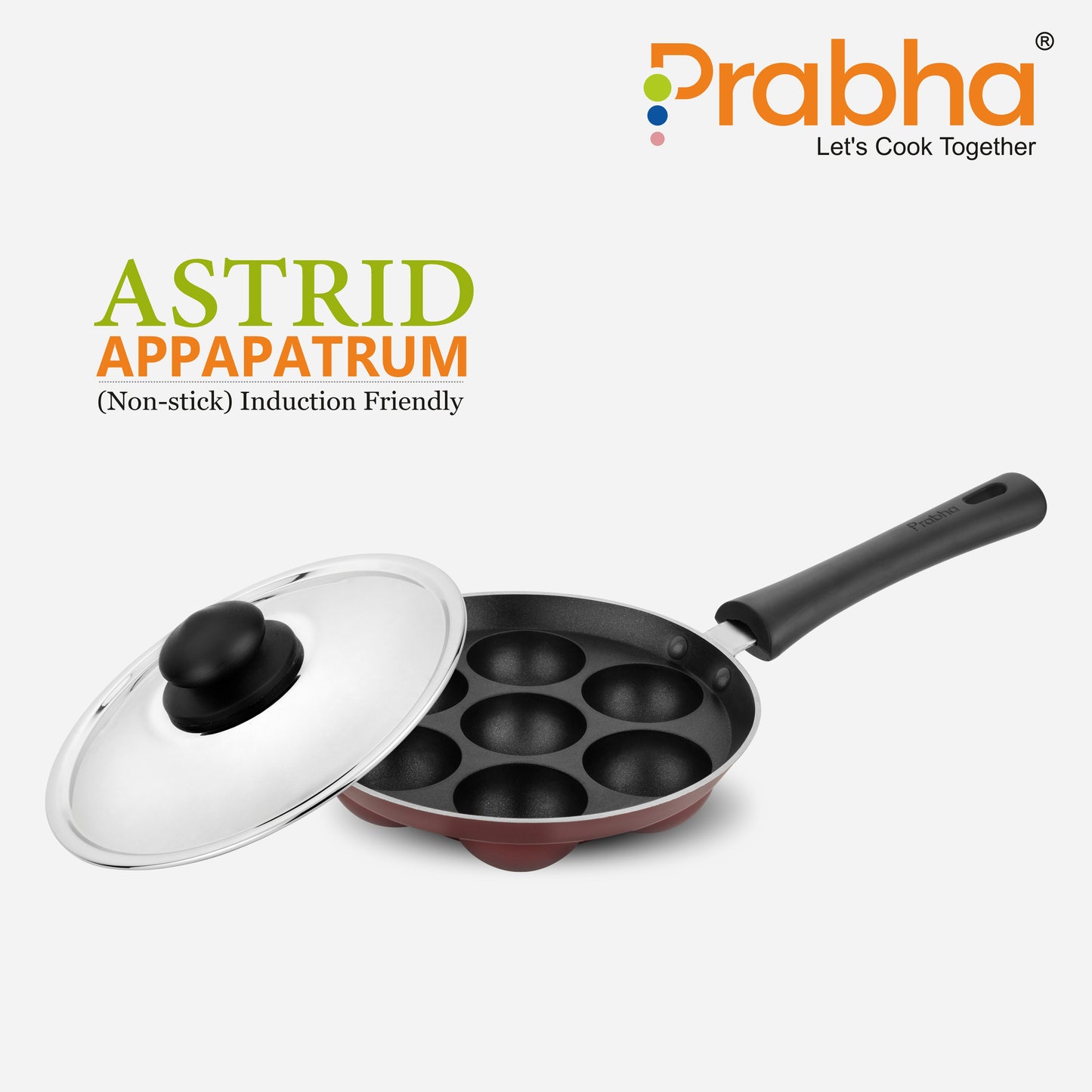 Astrid Nonstick Appapatrum With Steel Lid - Prabha