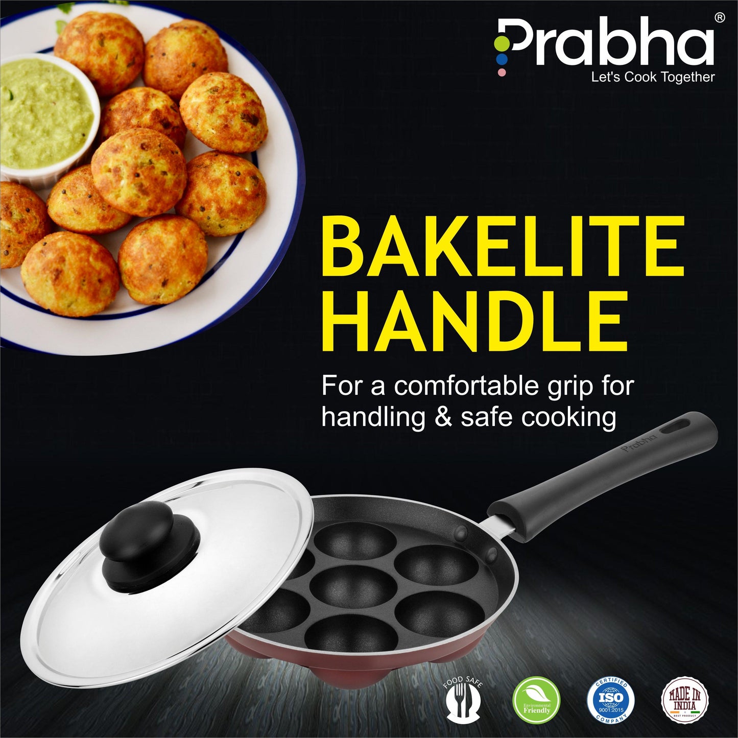 Astrid Nonstick Appapatrum With Steel Lid