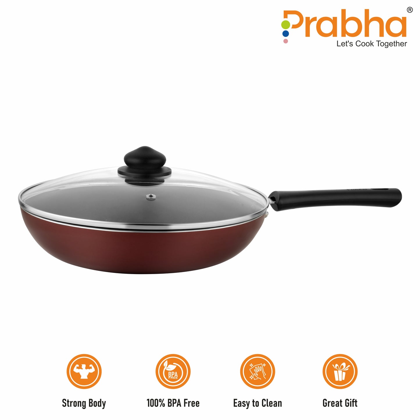 Astrid Nonstick Deep Frypan With Glass Lid