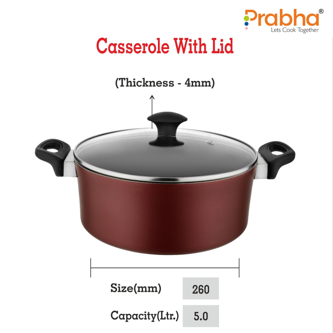 Astrid Nonstick Casserole With Glass Lid