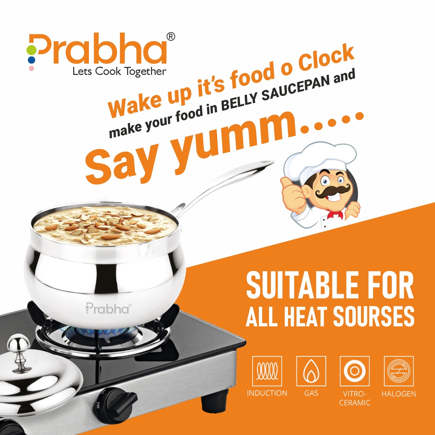 Triply Belly Saucepan With Lid