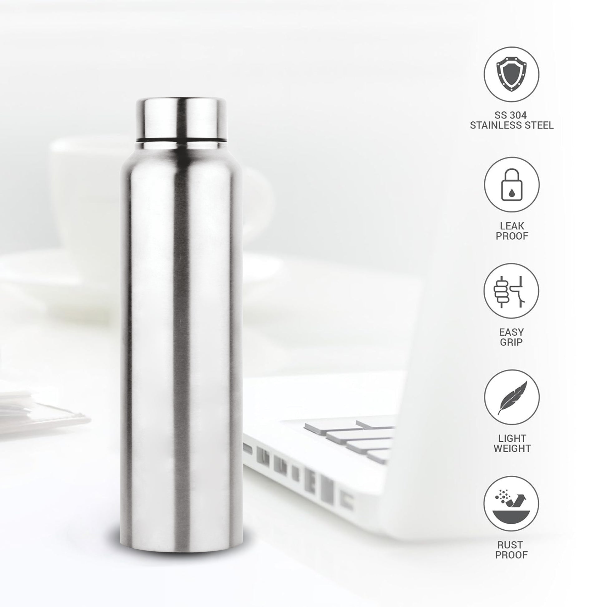 Stainless Steel Classic Chromo Water Bottle - Prabha