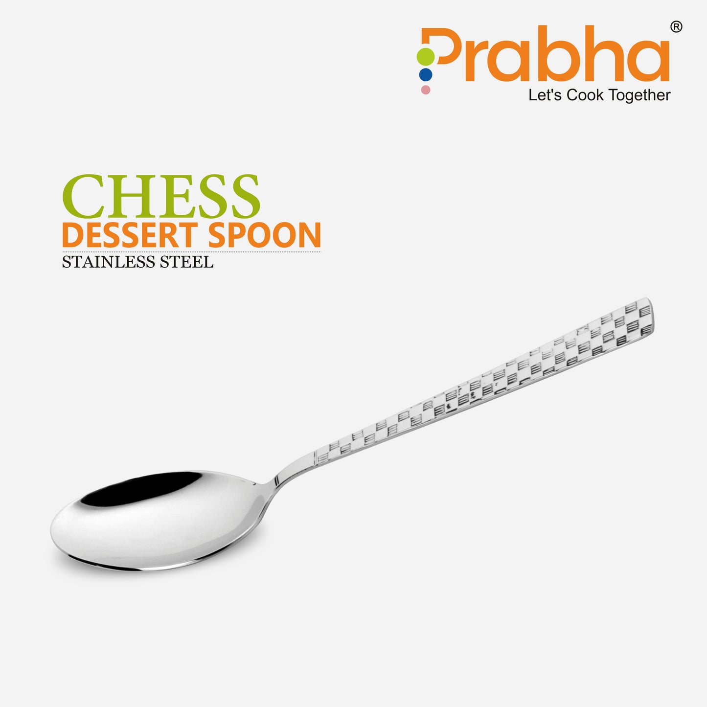 Stainless Steel Chess Dessert Spoon Set - Easy to Use, Dishwasher Safe