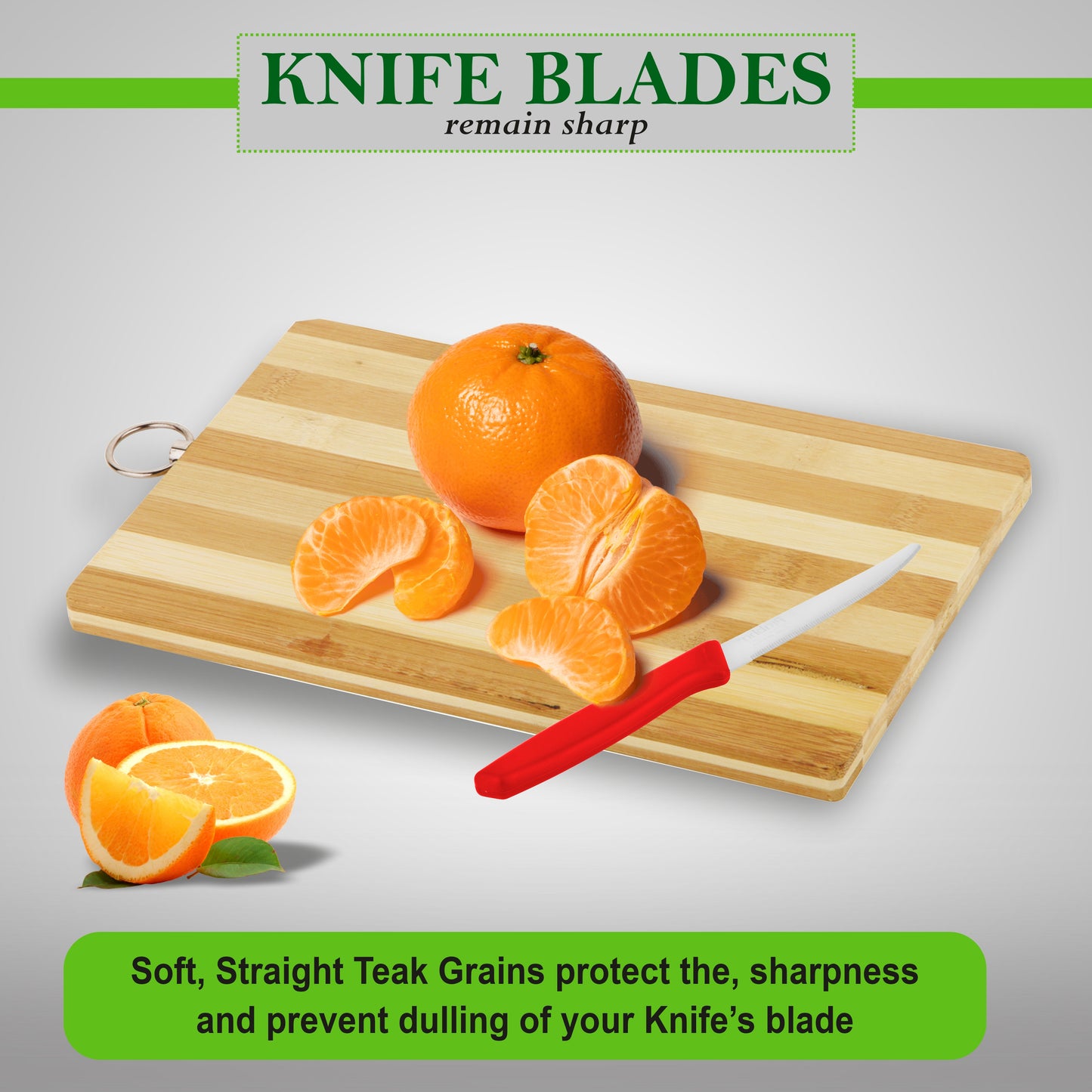 Wooden Chopping Board With Steel Hook For Hanging