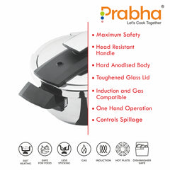 Stainless Steel Clip On Pressure Cooker With Outer Lid