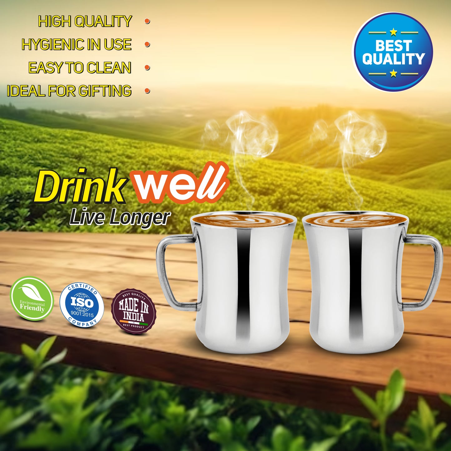 Dw Damru Mug 200ML (4 Pcs Set)