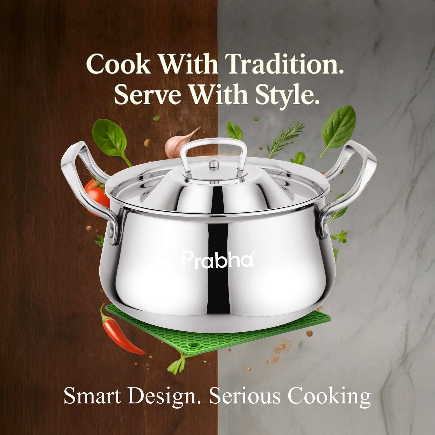 Elante Triply Biryani Handi With Lid