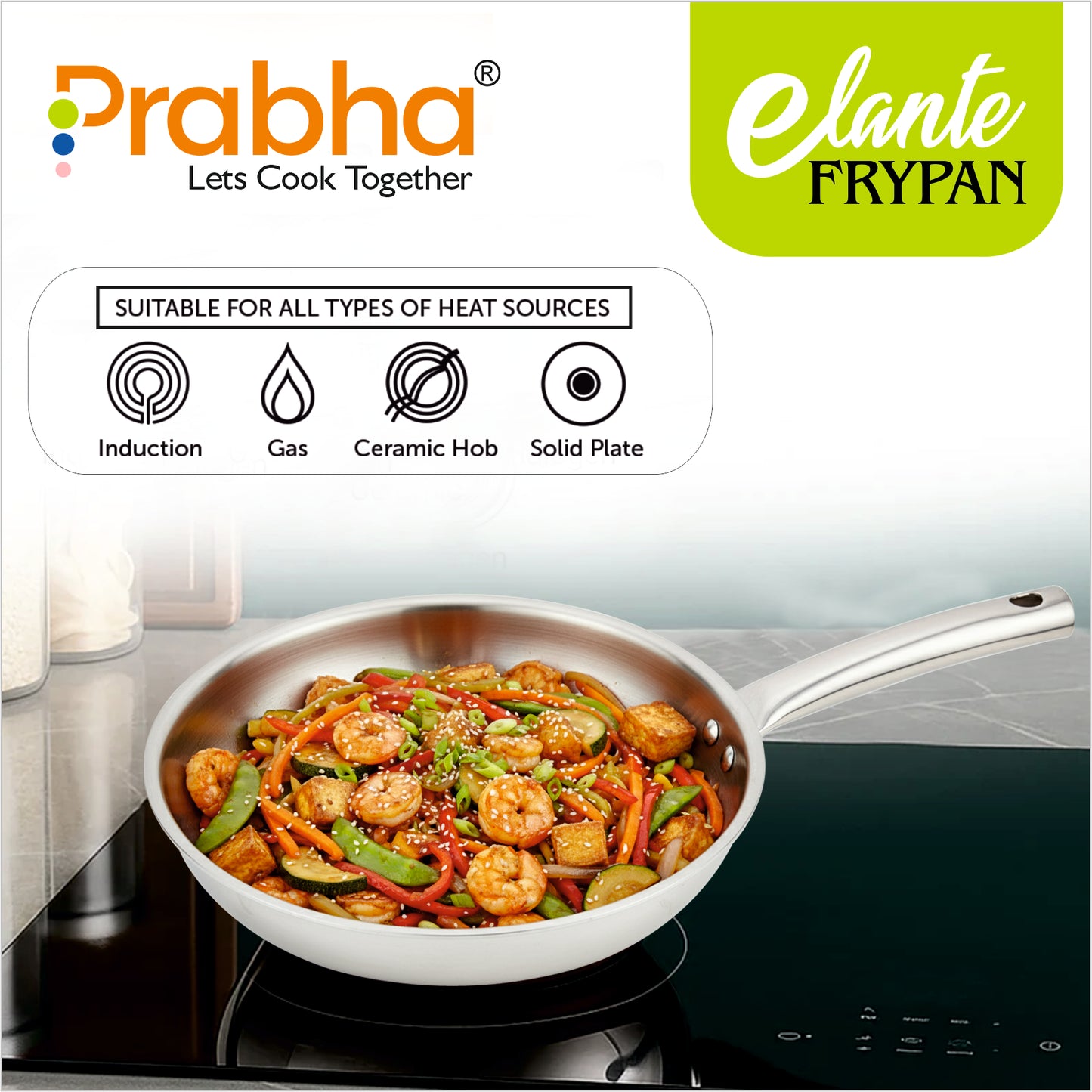 Elante Triply Frypan Without Lid