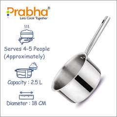 Elante Triply Saucepan Without Lid