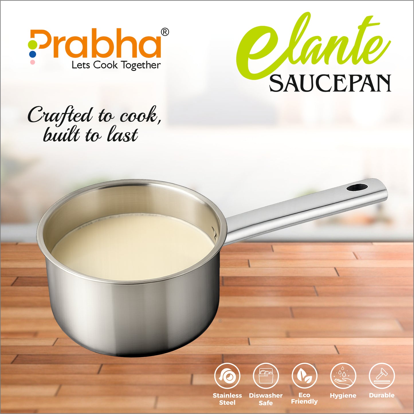 Elante Triply Saucepan Without Lid