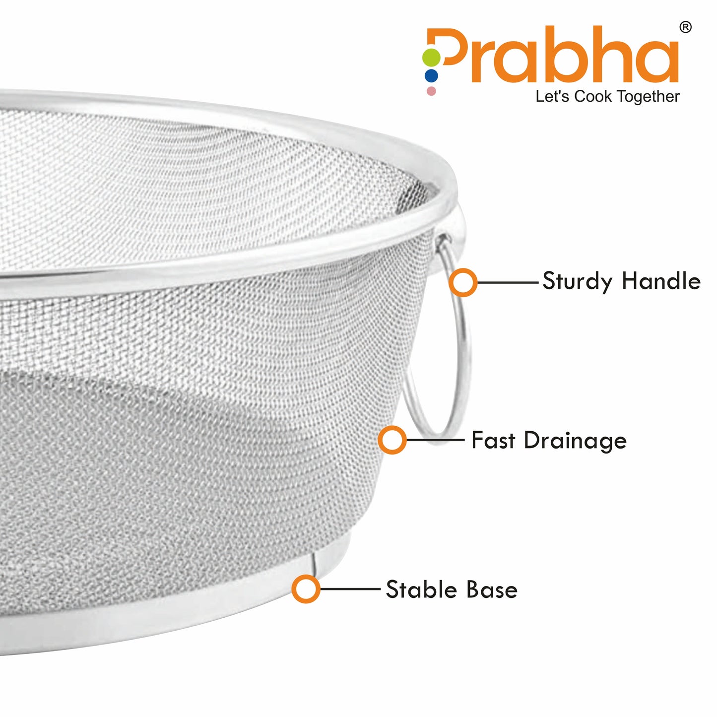 Stainless Steel Round Fridge Basket With Handle for Home & Kitchen Use