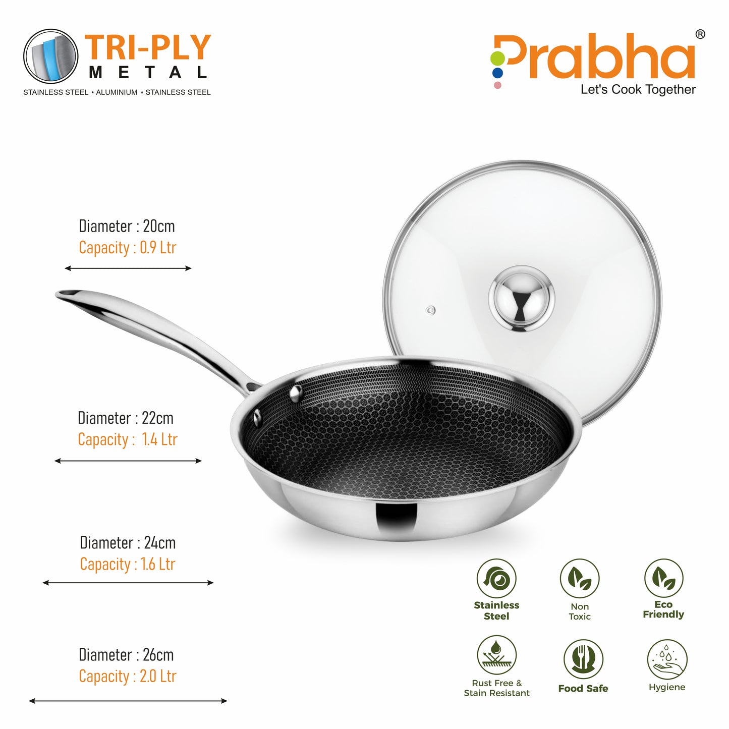 Triply Hexa Cube Frypan With Lid