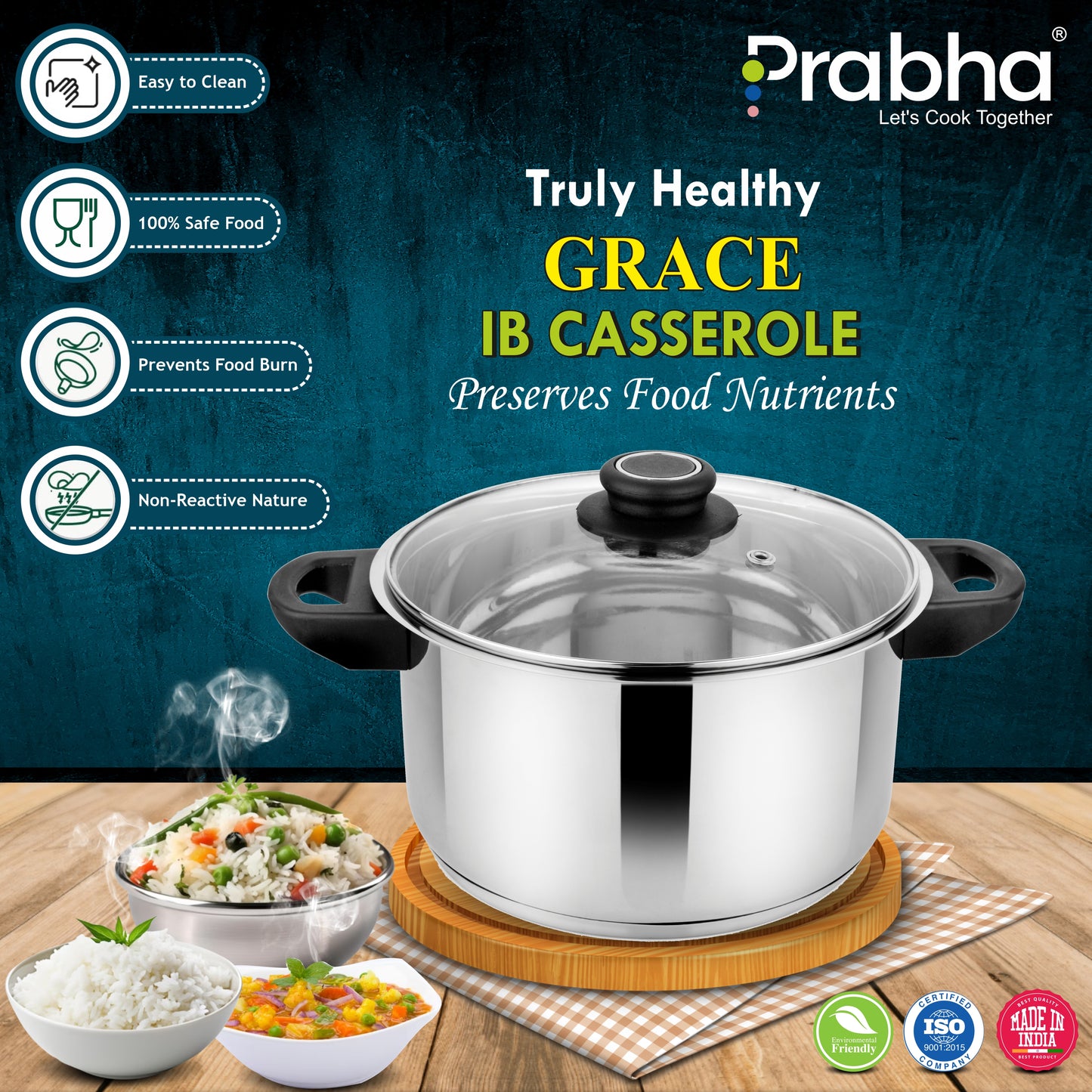 Grace IB Casserole With Lid - Prabha