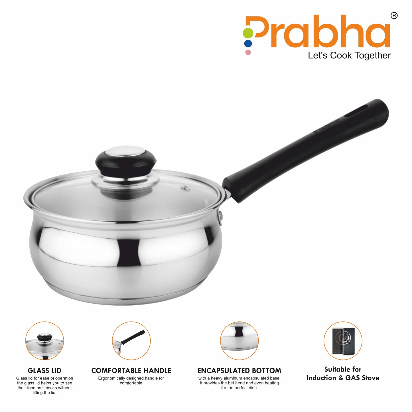 Grace IB Belly Sauce Pan with Lid - Prabha