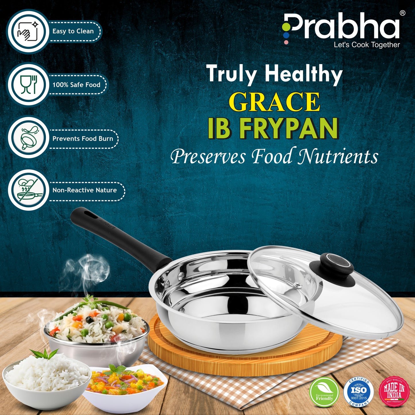 Grace IB Frypan With Lid - Prabha