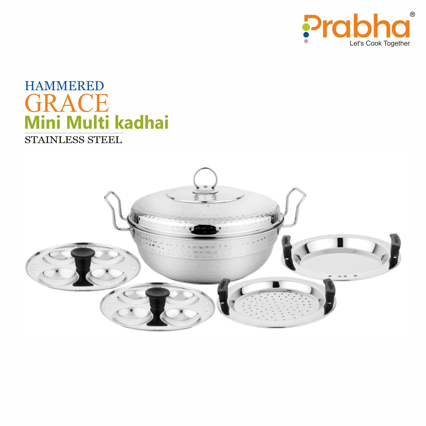 Grace Ib Mini Multi Kadhai Hammered 20cm (4 Plates)
