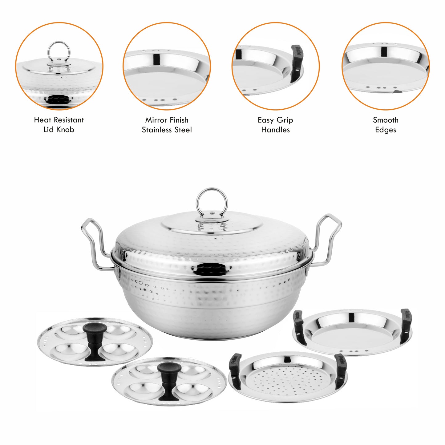 Grace Ib Mini Multi Kadhai Hammered 20cm (4 Plates)