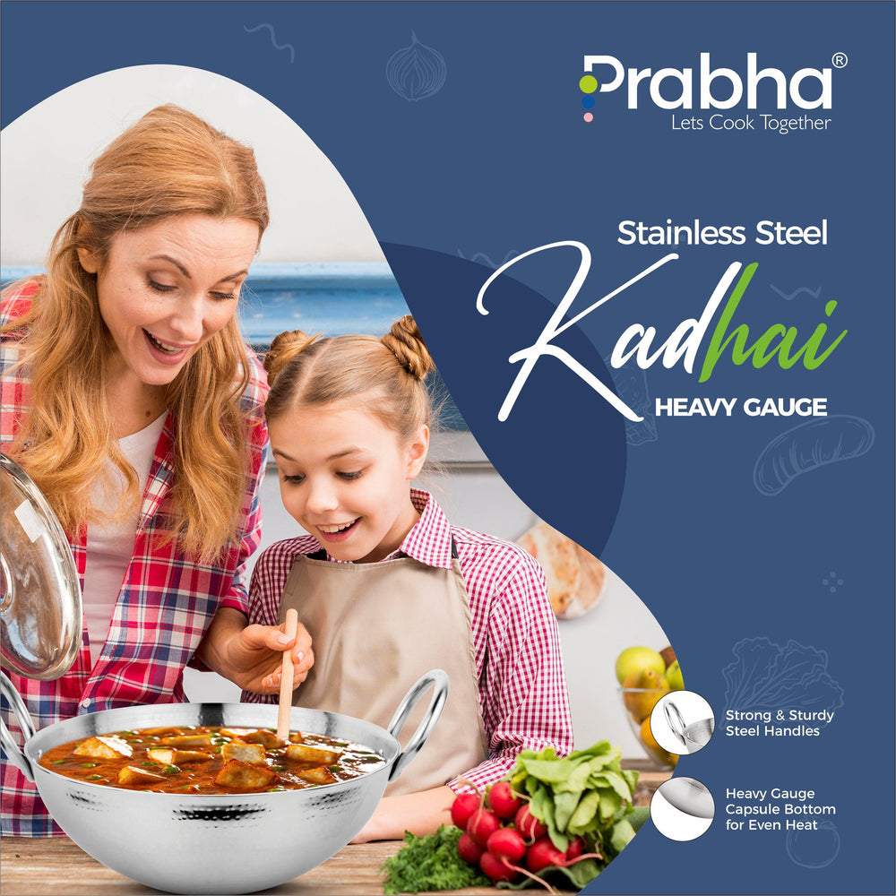 Magnum Capsule Bottom Hammered Kadhai Without Lid