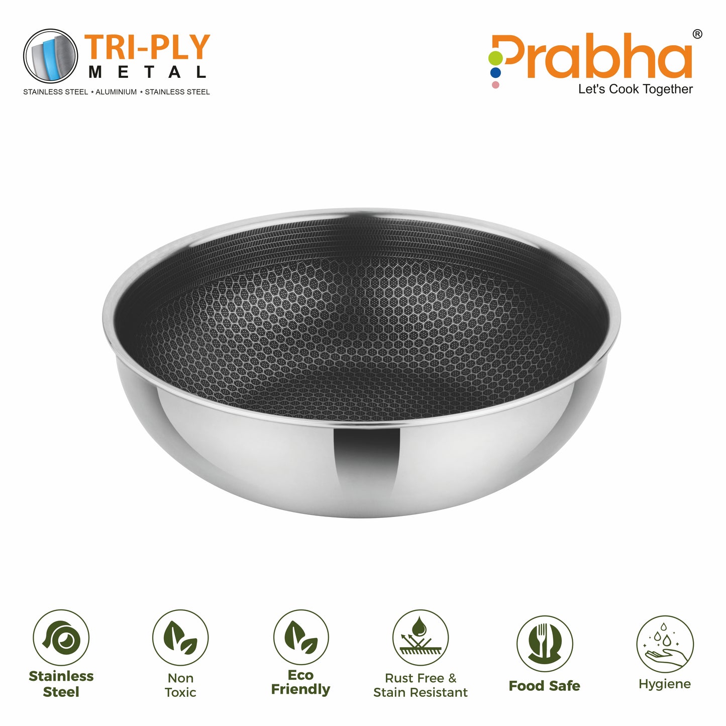 Triply Hexa Cube Tasla Without Lid