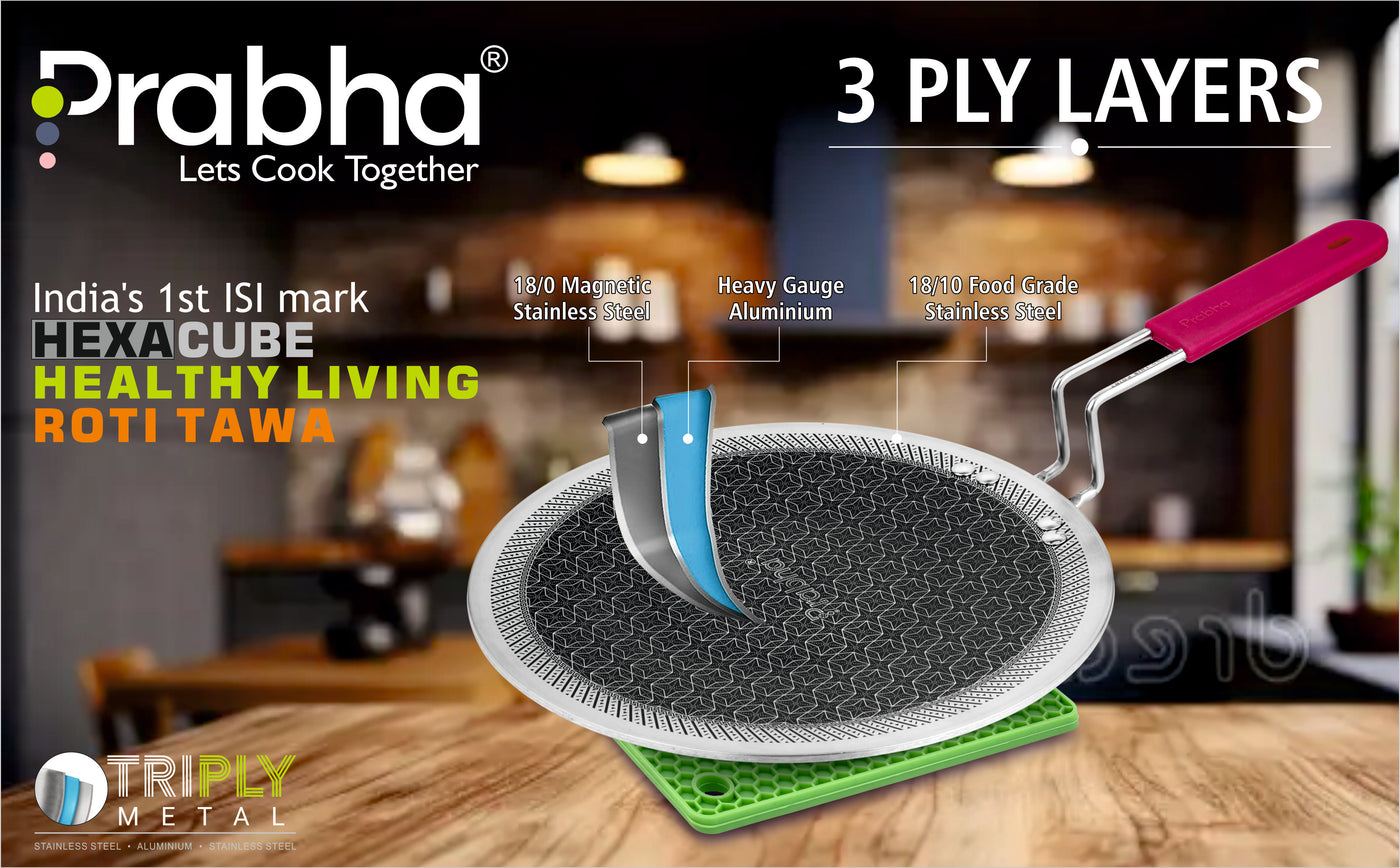 Triply Hexa Cube Plus Roti Tawa