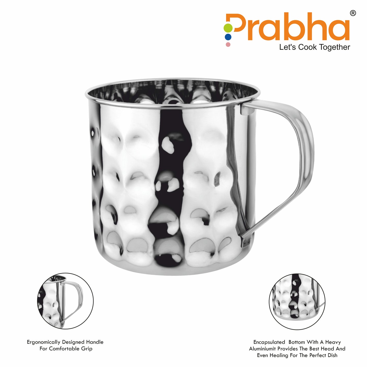 Stainless Steel Hammered Water Mug | Multipurpose Mug for Hiking, Camping, and More