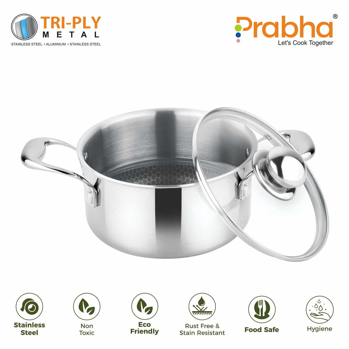Triply Hexa Cube Casserole With Lid