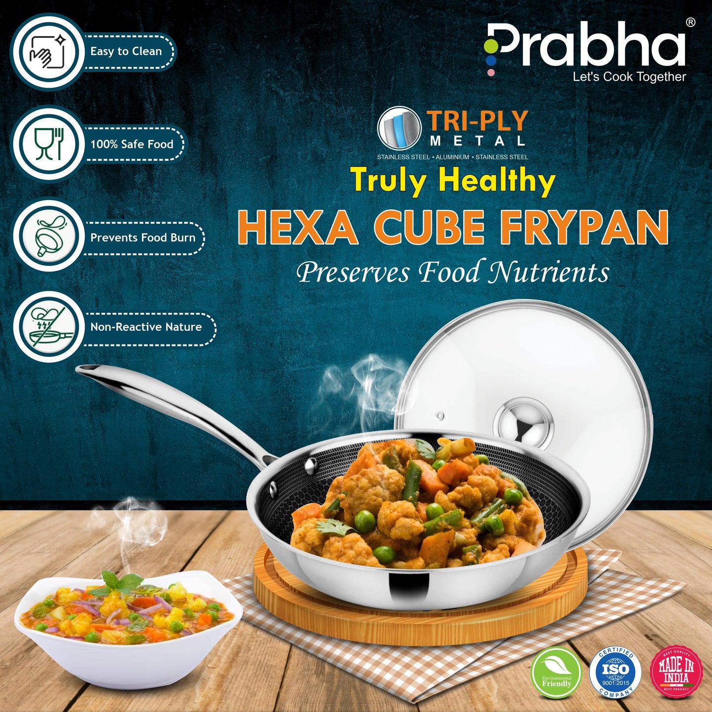 Triply Hexa Cube Frypan With Lid