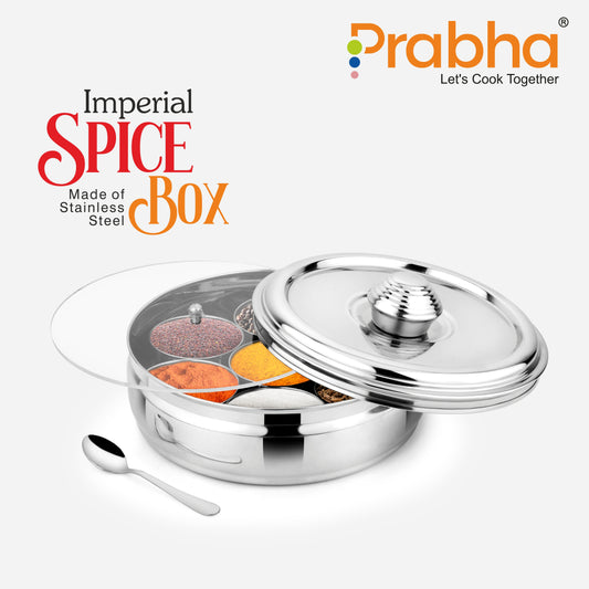 Stainless Steel Imperial Spice Box - Best for Home & Kitchen - Prabha