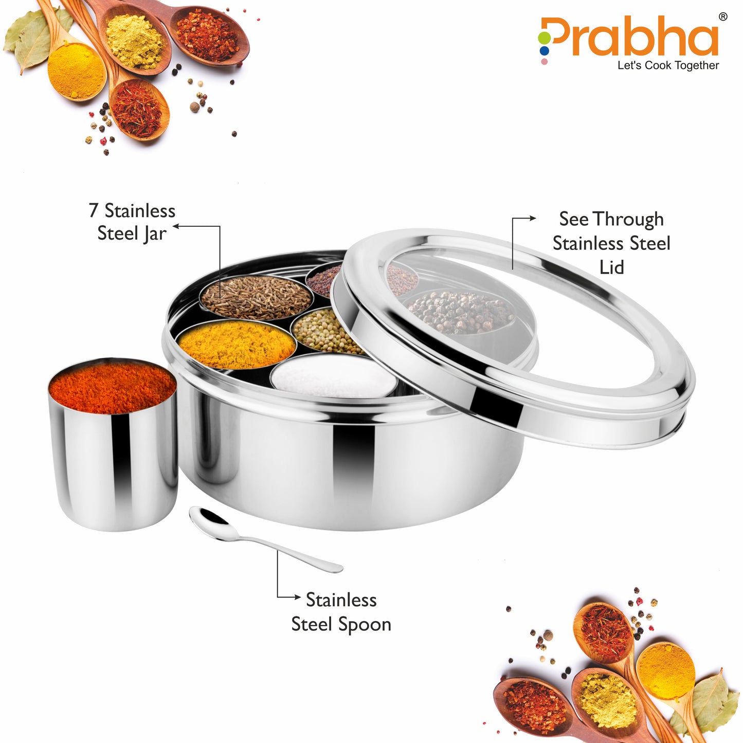 Jumbo Spice Box With See Through Lid
