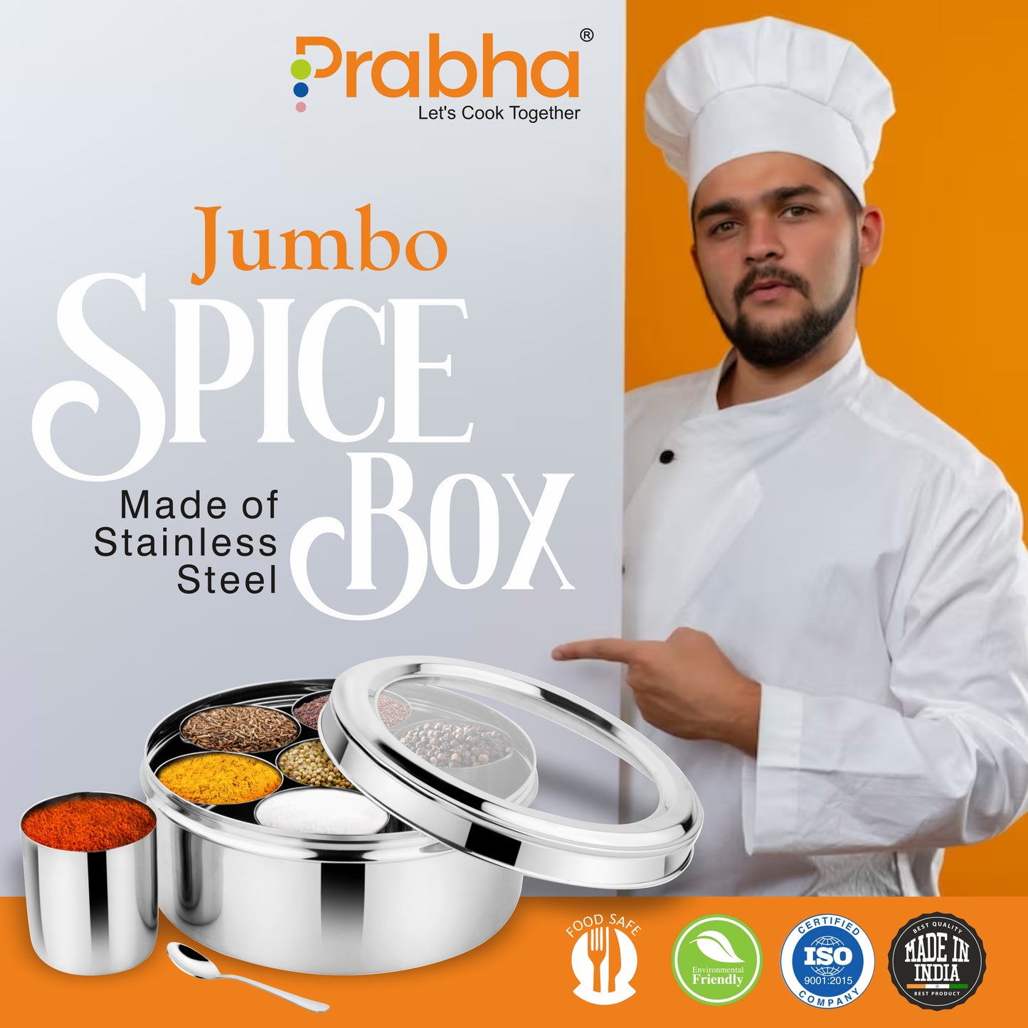 Jumbo Spice Box With See Through Lid