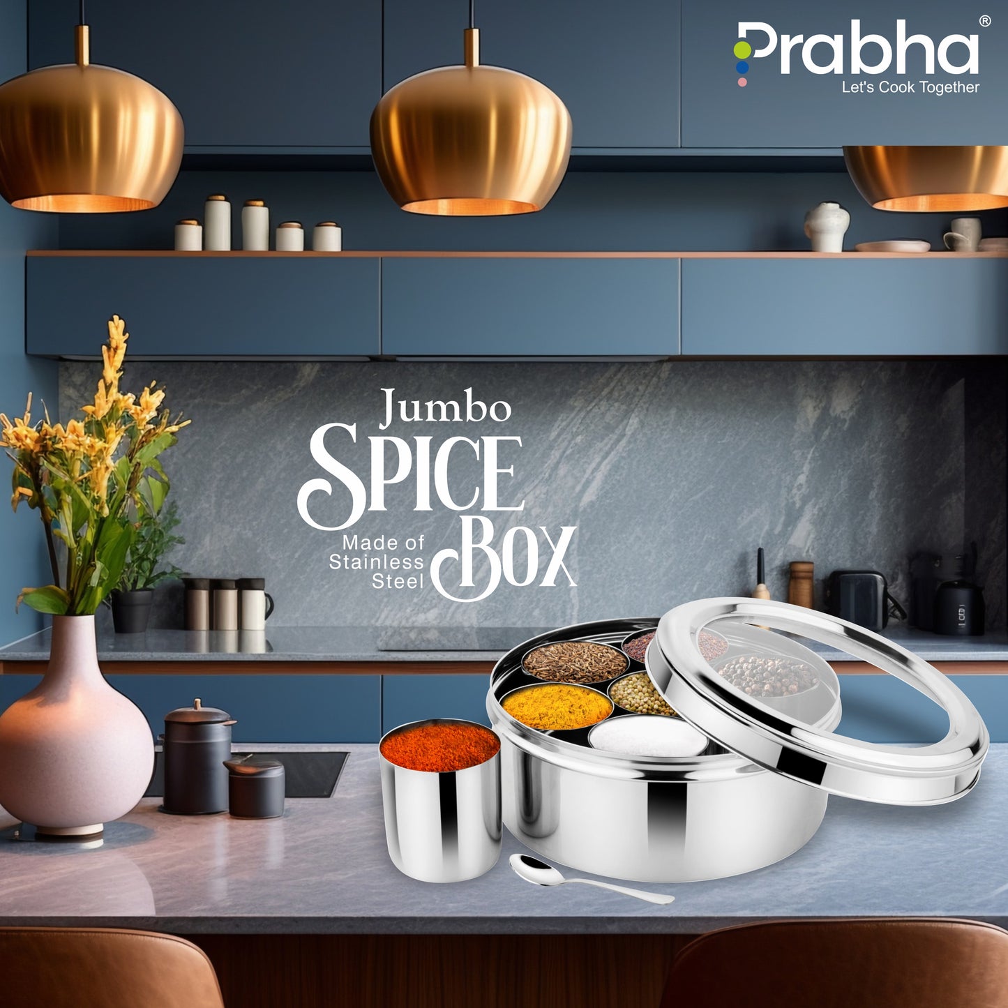 Jumbo Spice Box With See Through Lid