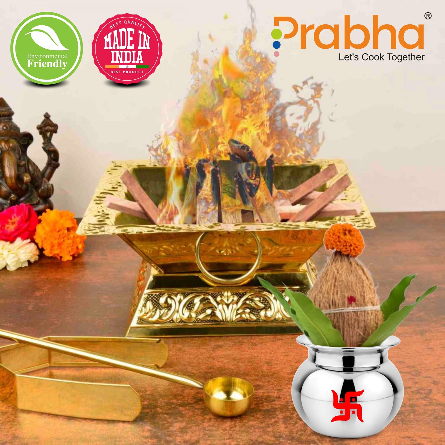 Stainless Steel Multi-Purpose Kumkum Lota - Prabha